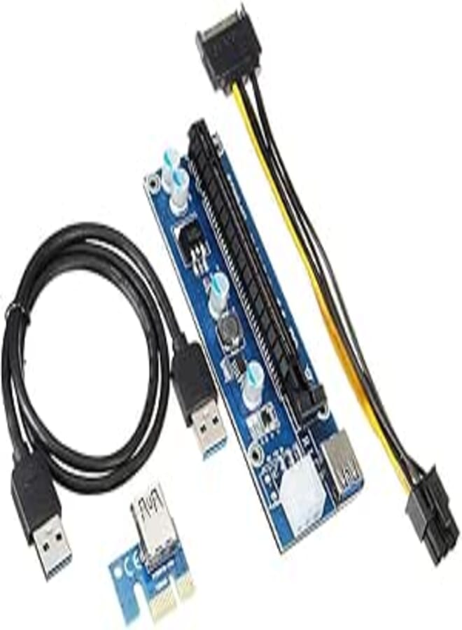 USB 3.0 V006C PCI-E Express 1X To 16X Extender BTC Riser Card Adapter Board